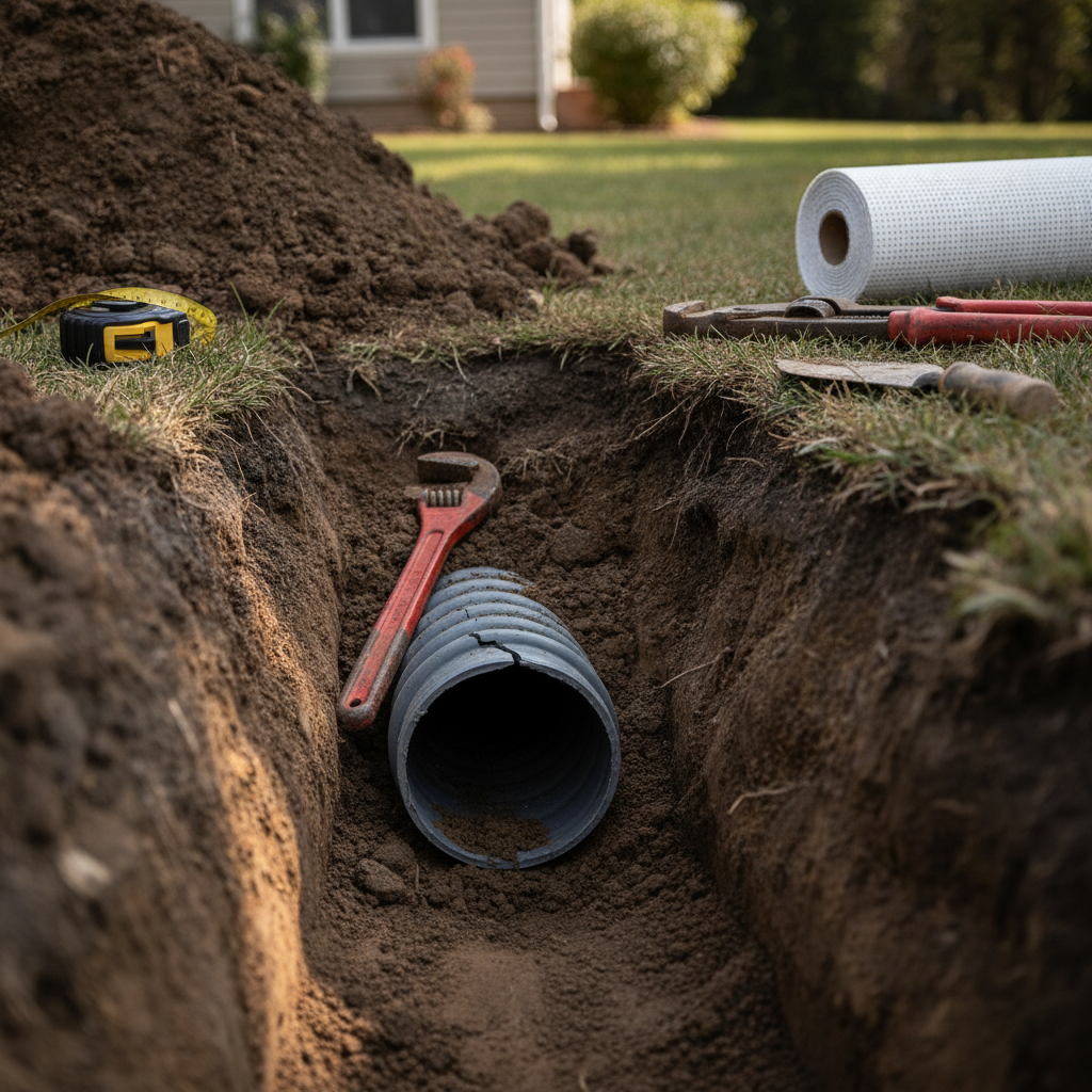 Sewer Line Repair no face just hand